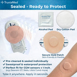 TruviaMed Waterproof Adhesive Over Patches for Dexcom G7-25 Pack Pre-Cut Skin Grips, Patch CGM Covers, Overlay Grip Cover, Sensors Tape Stickers, Overpatches Glucose Guards (Sensor Not Included)
